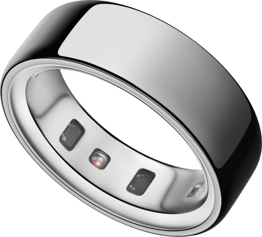 Oura Ring 4 Silver — Angle